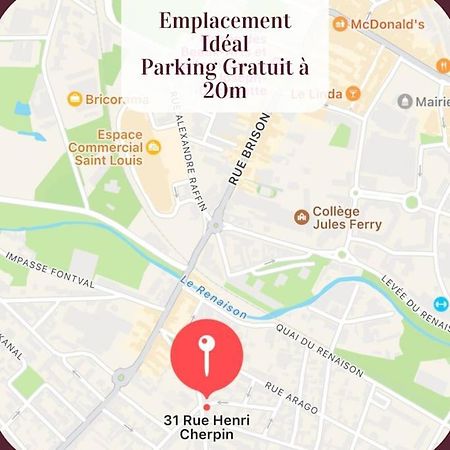 Appartement 2 Pieces Rdc En Duplex Vue Cour Parking Gratuit A 20Metres Руан Екстериор снимка